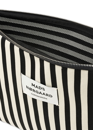 Knit stripe computer sleeve small New Black/White Mads Nørgaard 